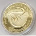 AUSTRALIA 24kt GOLD PLATED TOKEN . THE DINOSAUR COLLECTION . TYPE 2 PROOF